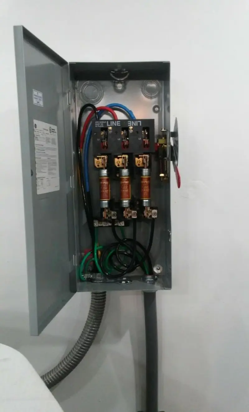 Three-phase disconnect switch installed for Electrical Wiring & Rewiring in Maywood
